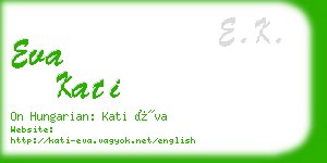 eva kati business card